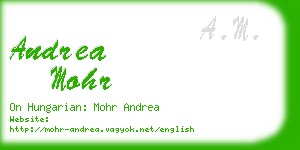 andrea mohr business card